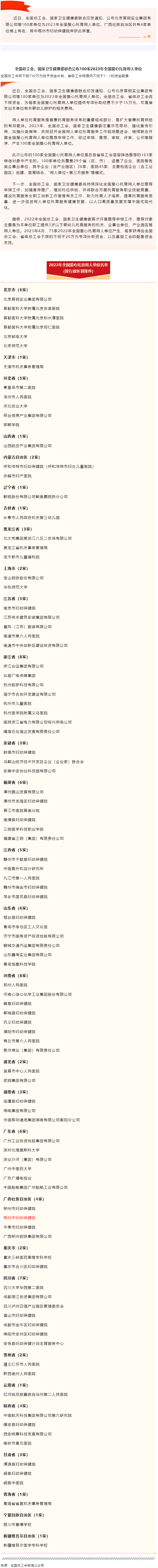 全國(guó)總工會(huì)、國(guó)家衛(wèi)生健康委聯(lián)合公布100家2023年全國(guó)愛心托育用人單位.png